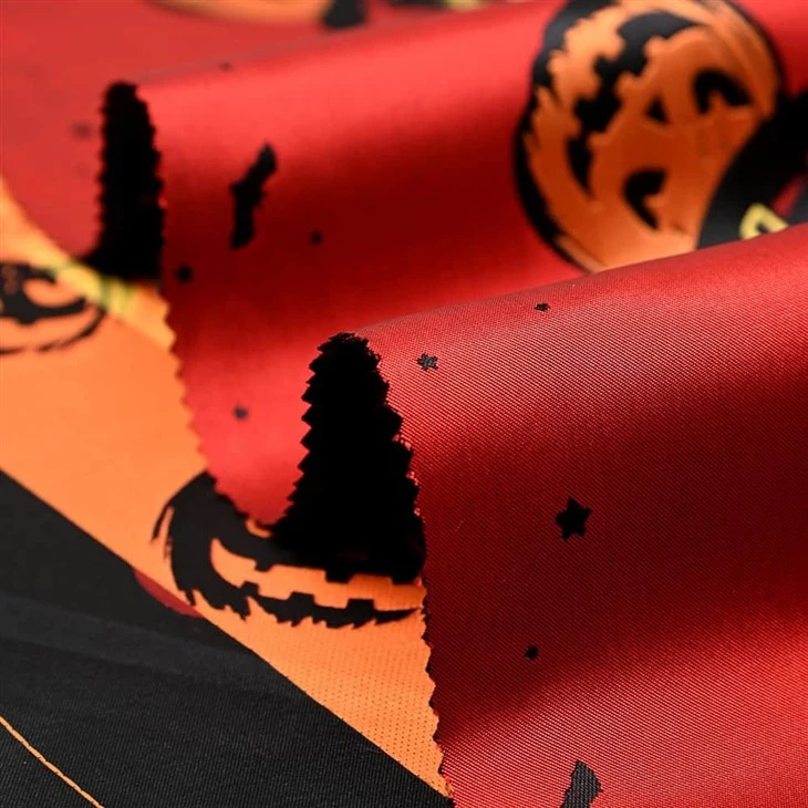 Halloween Jack-O'-Lantern LOGO Tie Fabric