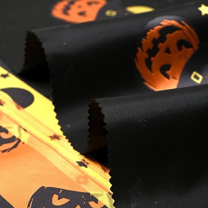Halloween Jack-O'-Lantern LOGO Tie Fabric